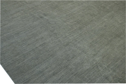 Transistional Grass Design Wool Hand Knotted Rug 12.1x14.11 -w2115