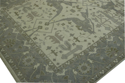 Oushak Zigler Wool Hand Knotted Rug 10.2x16.2 -w11311