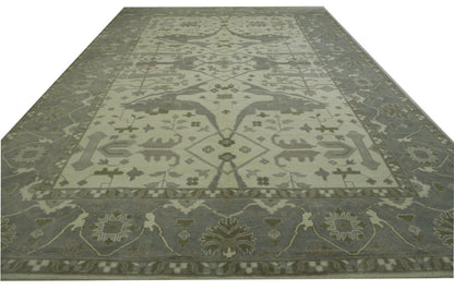 Oushak Zigler Wool Hand Knotted Rug 10.2x16.2 -w11311