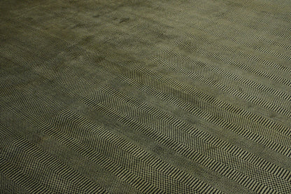 Modern Grass Design Wool Hand Loom Rug 10x13.9 -w2136