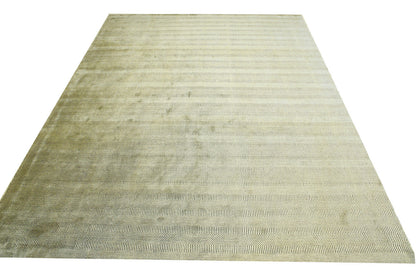 Modern Grass Design Wool Hand Loom Rug 10x13.9 -w2136