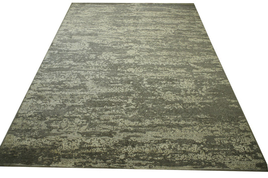 Modern Abstract Broken Design Wool/silk Hand Knotted Rug 10x14.2 -w2002