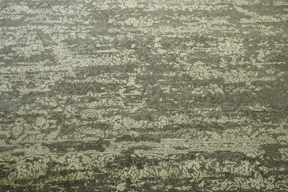 Modern Abstract Broken Design Wool/silk Hand Knotted Rug 10x14.2 -w2002