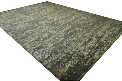 Modern Abstract Broken Design Wool/silk Hand Knotted Rug 10x14.2 -w2002