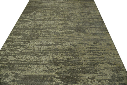 Modern Abstract Broken Design Wool/silk Hand Knotted Rug 10x14.2 -w2002