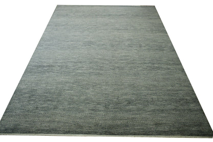 Modern Grass Design Wool Hand Knotted Rug 9.11x13.8 -w2090
