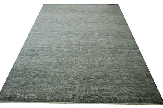 Modern Grass Design Wool Hand Knotted Rug 9.11x13.8 -w2090