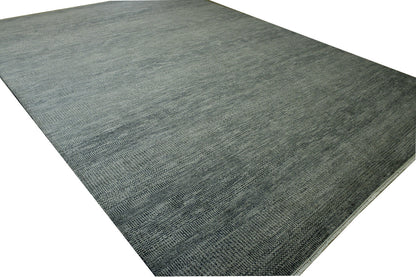 Modern Grass Design Wool Hand Knotted Rug 9.11x13.8 -w2090