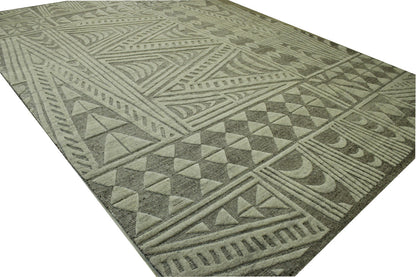 Modern Morrocan Wool Hand Knotted Rug 10.0x14.3 -w2281