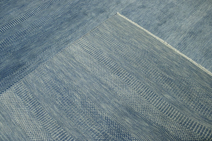 Modern Grass Design Wool Hand Knotted Rug 10.1x13.11 -w2075
