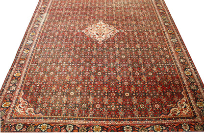 Traditional Antique Bidjar Wool Hand Knotted Rug 10.2x13.8 -w2325