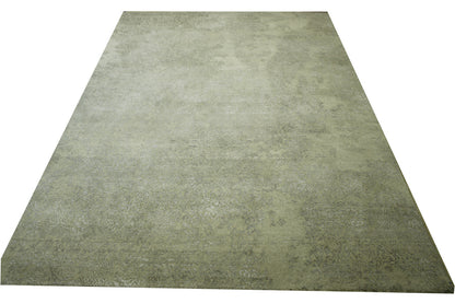 Modern Abstract Broken Design Wool/silk Hand Knotted Rug 9.6x13.5 -w11080
