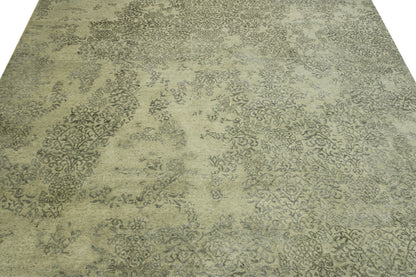Modern Abstract Broken Design Wool/silk Hand Knotted Rug 9.6x13.5 -w11080