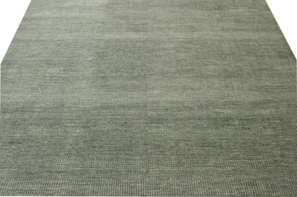 Modern Grass Design Wool Hand Knotted Rug 10.0x13.6 -w2141
