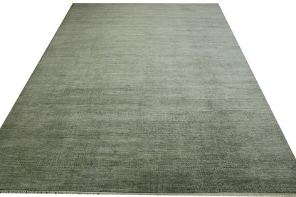 Modern Grass Design Wool Hand Knotted Rug 10.0x13.6 -w2141