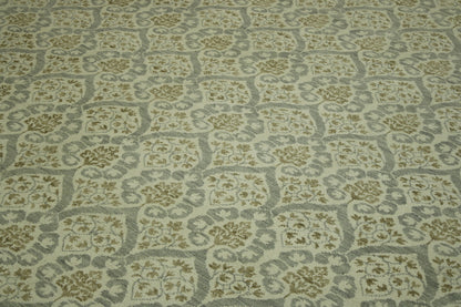 Tribal Ikat Wool Hand Knotted Rug 10.1x14.0 -b-150