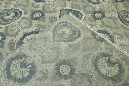 Tribal Ikat Wool Hand Knotted Rug 10.0x13.9 -b-142