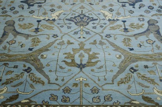 Oushak Zigler Wool Hand Knotted Rug 10.0x13.10 -w20187