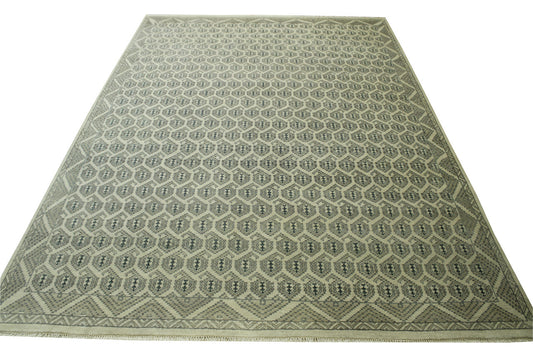 Oushak Kerman Design Wool Hand Knotted Rug 10.0x14.0 -w20047