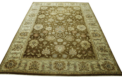 Traditional Indo Zigler Chobie Wool Hand Knotted Rug 10.0x14.0 -con-rc-7391
