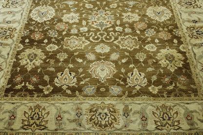 Traditional Indo Zigler Chobie Wool Hand Knotted Rug 10.0x14.0 -con-rc-7391
