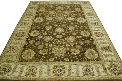 Traditional Indo Zigler Chobie Wool Hand Knotted Rug 10.0x14.0 -con-rc-7391