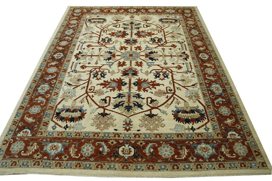 Tribal Fine Floral Sherapi Wool Hand Knotted Rug 10.0x13.9 -b-149