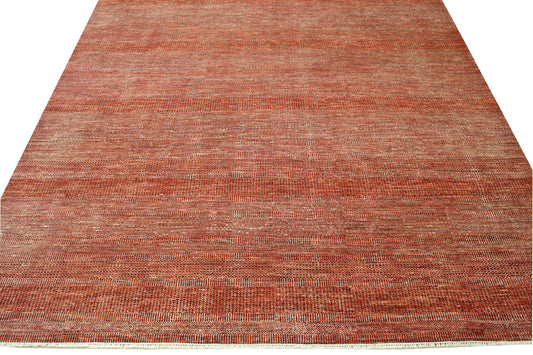 Modern Grass Design Wool Hand Knotted Rug 10.1x14.0 -w2087