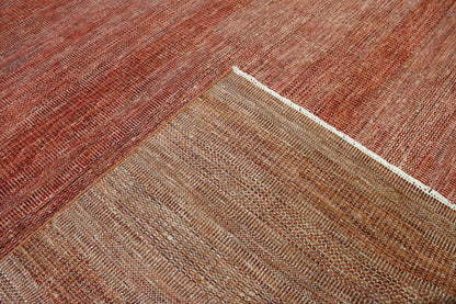 Modern Grass Design Wool Hand Knotted Rug 10.1x14.0 -w2087