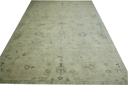 Oushak Zigler Wool Hand Knotted Rug 10.0x14.0 -w5021