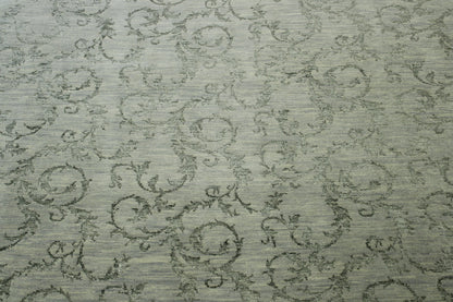 Transitional Leaf Design Wool Hand Knotted Rug 9.10x13.8 -w2139