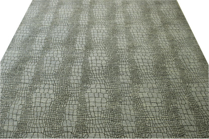 Modern Eggshell Design Wool Hand Knotted Rug 10.0x13.8 -w2153