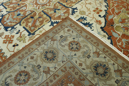 Tribal Heriz Wool Hand Knotted Rug 9.9x13.7 -w20112