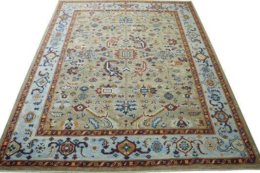 Oushak Colorful Zigler Wool Hand knotted Rug 9x12 - w20179