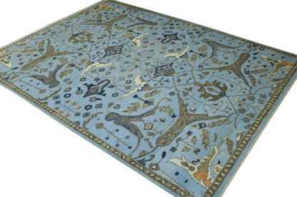 Oushak Zigler Wool Hand knotted Rug 9x12 - w20197