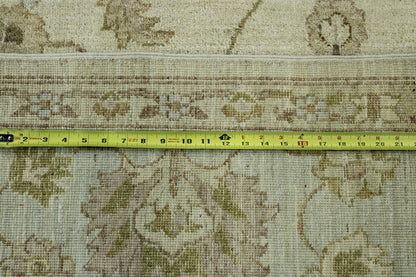 Oushak Whitewash Chobie Wool Hand knotted Rug 9x12 - b-135