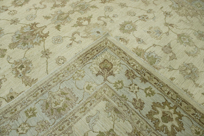 Oushak Whitewash Chobie Wool Hand knotted Rug 9x12 - b-135