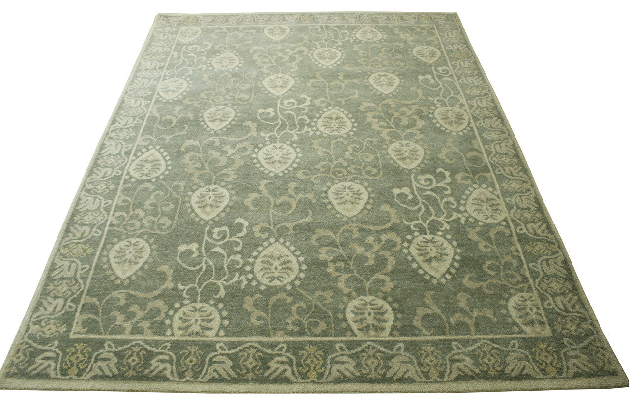 Tribal Ikat Wool Hand knotted Rug 9x12 - w20122
