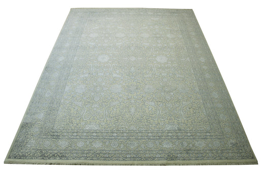 Transitional Fine Haji Jalili Wool/silk Hand knotted Rug 9x12 - w20058