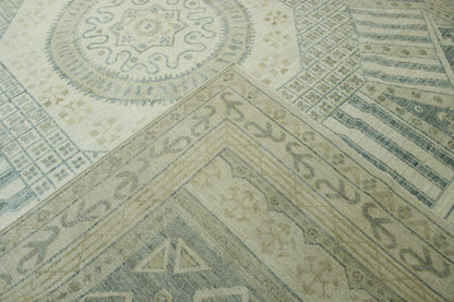 Oushak Whitewash Khotan Wool Hand knotted Rug 9x12 - w20358