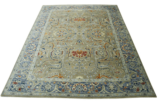 Oushak Colorful Zigler Wool Hand knotted Rug 9x12 - w20195