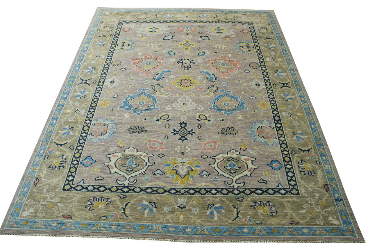 Oushak Colorful Zigler Wool Hand knotted Rug 9x12 - w20198