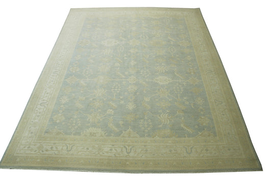 Oushak Whitewash Chobie Wool Hand knotted Rug 9x12 - w2091
