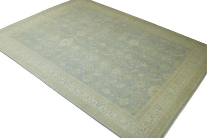 Oushak Whitewash Chobie Wool Hand knotted Rug 9x12 - w2091
