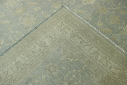 Oushak Whitewash Chobie Wool Hand knotted Rug 9x12 - w2091