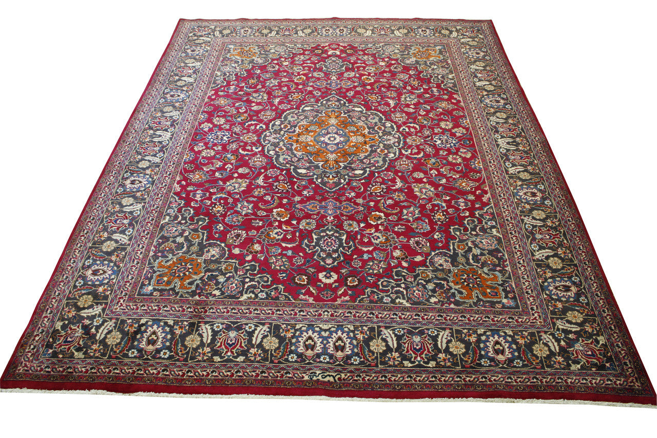 Traditional Antique Tabriz Wool Hand knotted Rug 9x12 - w2324