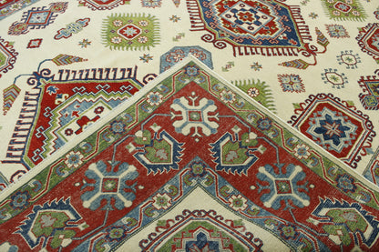 Tribal Super Kazak Wool Hand knotted Rug 9x12 - w3015