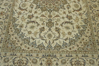 Traditional Super Fine Nain Wool/silk Hand knotted Rug 9x12 - w3062
