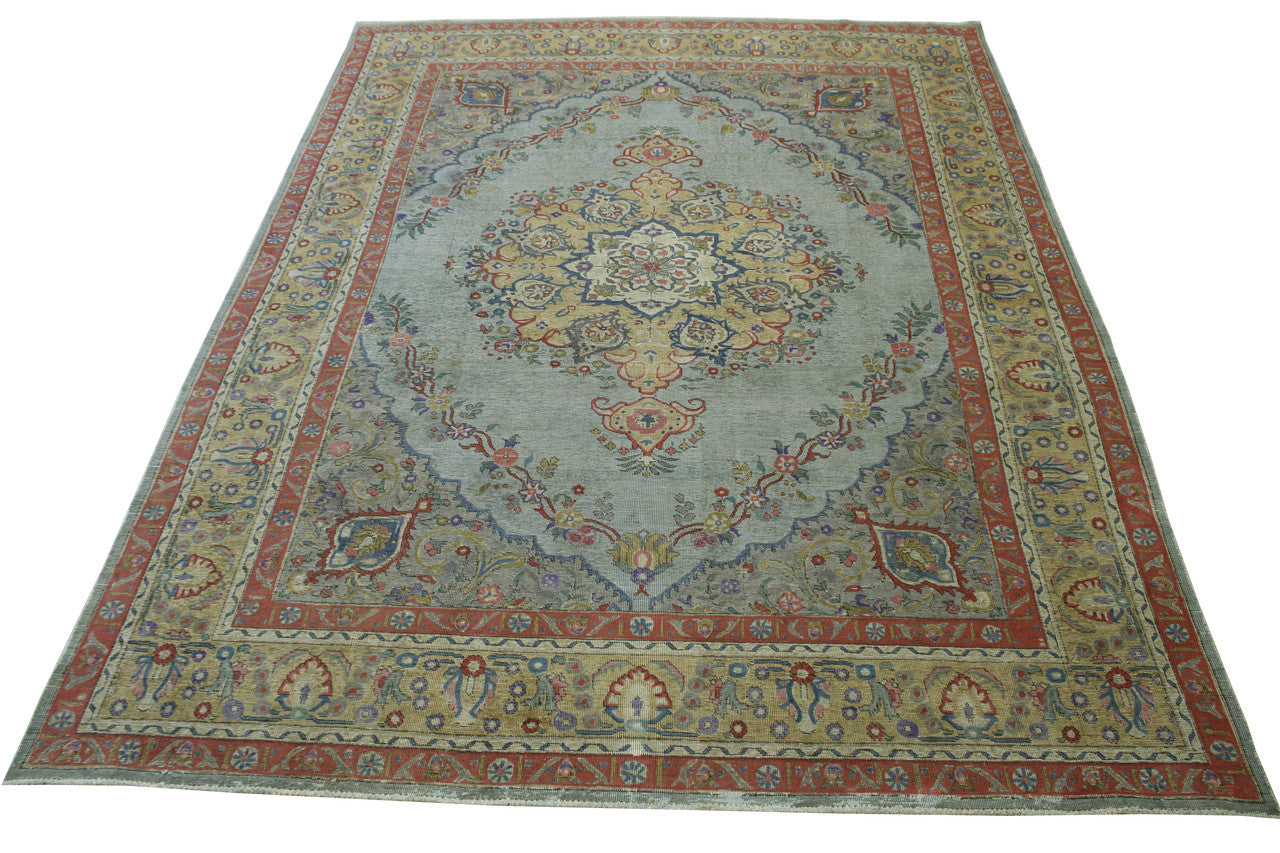 Traditional Vintage Color ReformKerman Wool Hand knotted Rug 9x12 - b-102