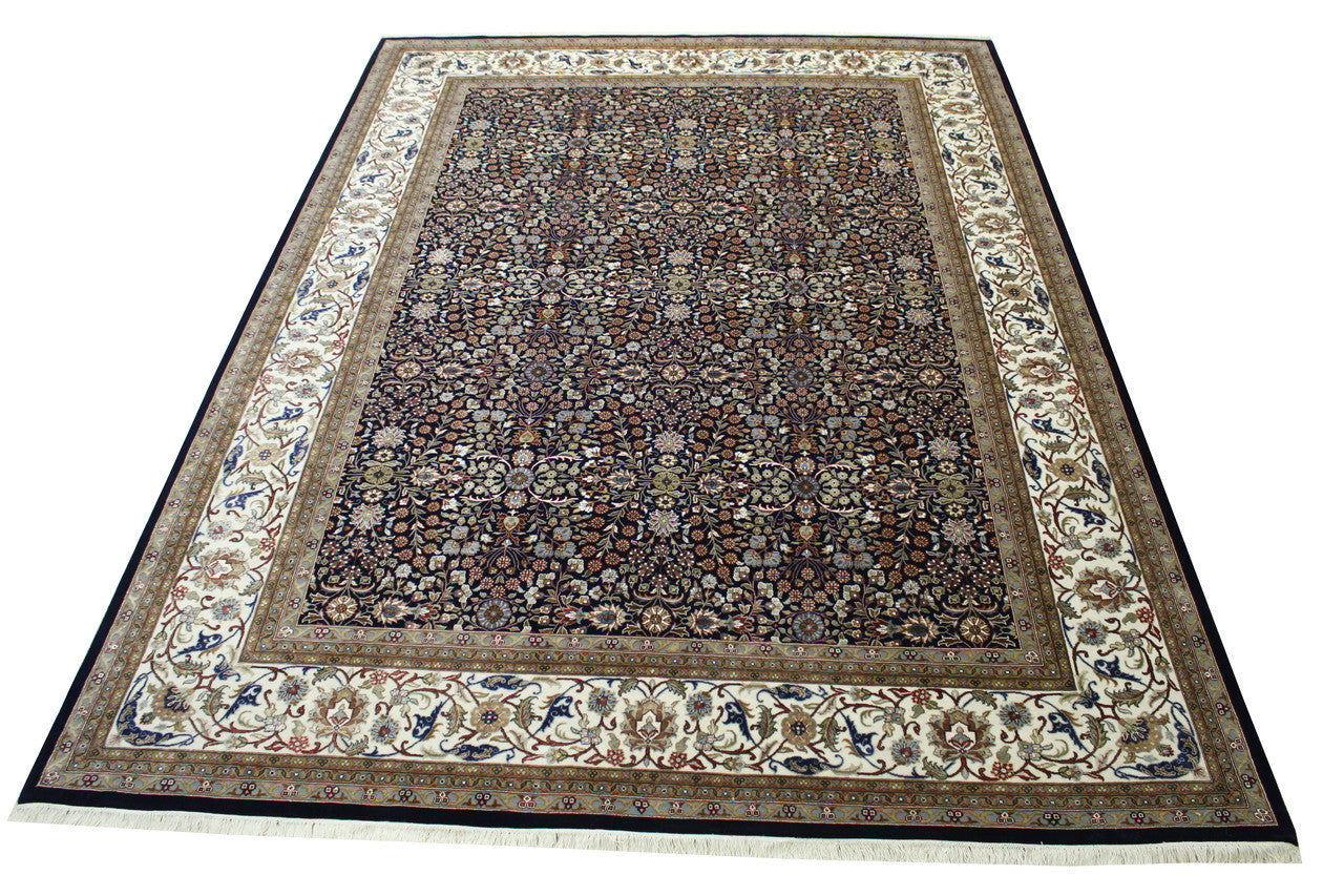 Traditional Fine Heraki Wool/silk Hand knotted Rug 9x12 - w20238